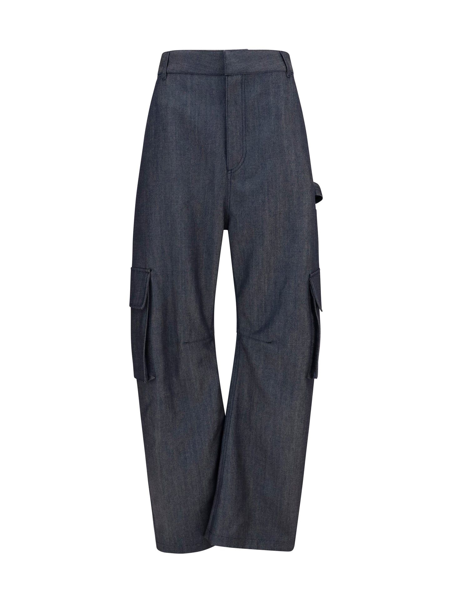 Balenciaga Women Denim Print Cargo Pants BALENCIAGA