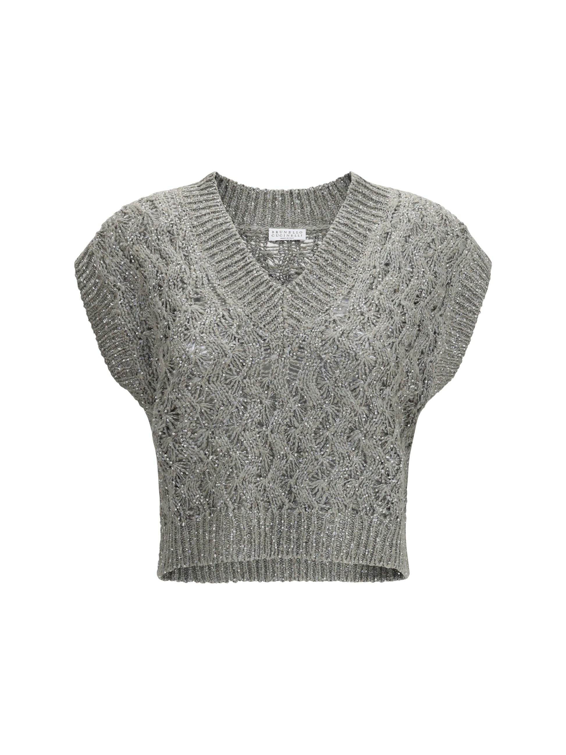 Brunello Cucinelli Women Silk Blend Sequined Vest BRUNELLO CUCINELLI