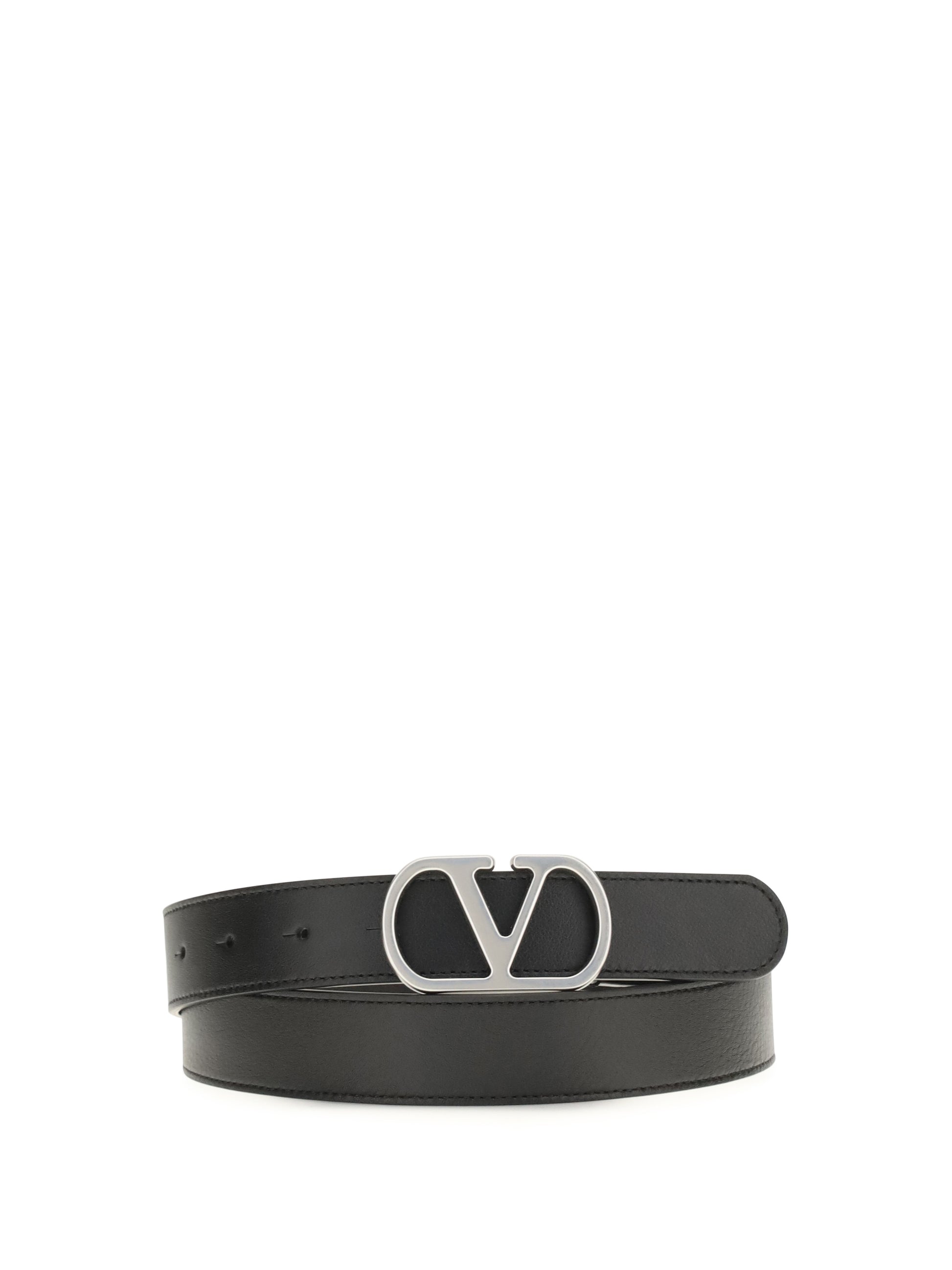 Valentino Garavani Men Vlogo Signature Leather Belt VALENTINO GARAVANI