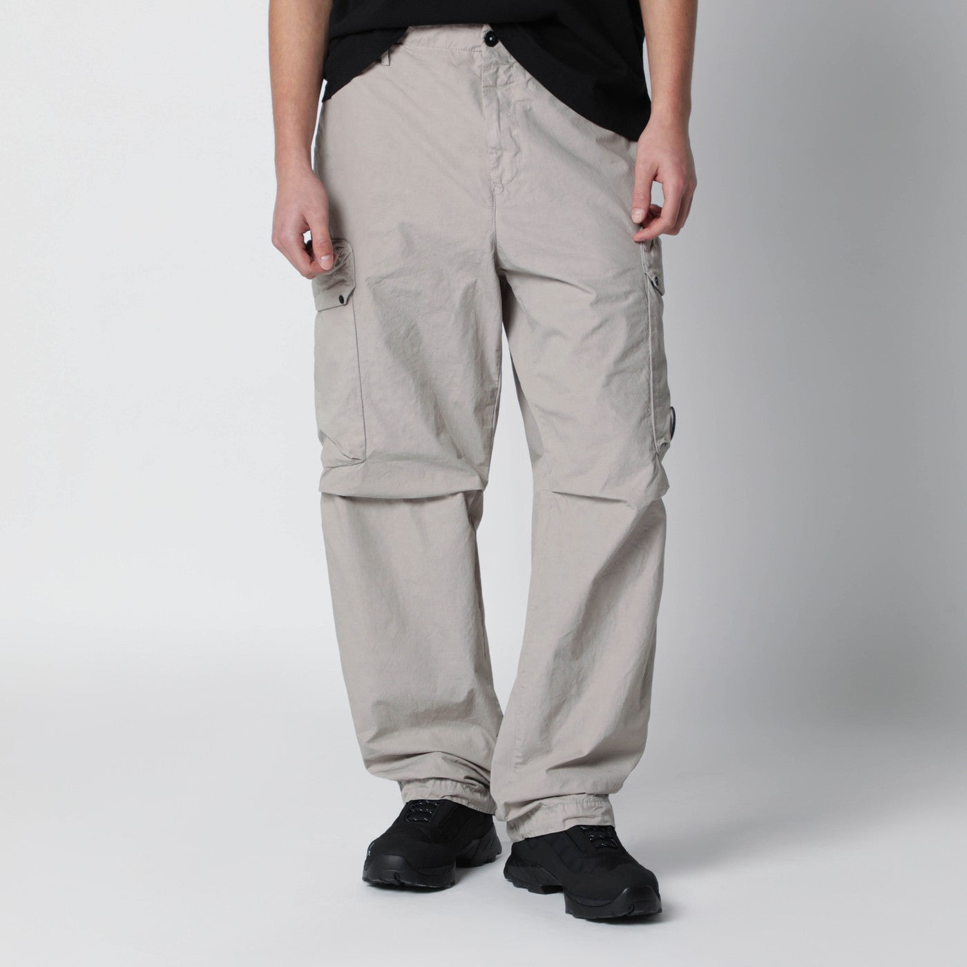 C.P. Company Taupe Grey Cotton Cargo Trousers Men C.P. COMPANY