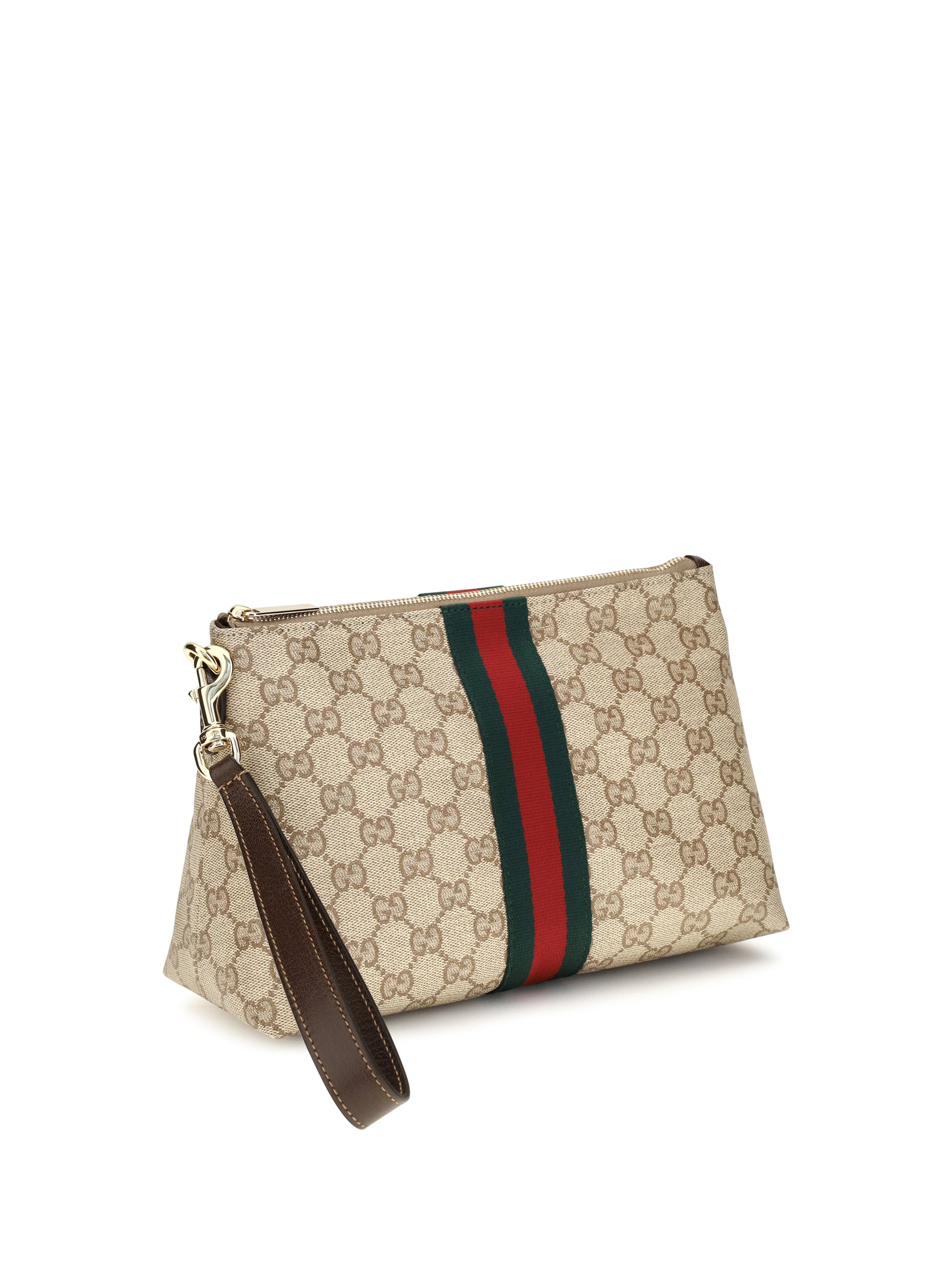 Gucci Men Small Gg Web Pouch GUCCI
