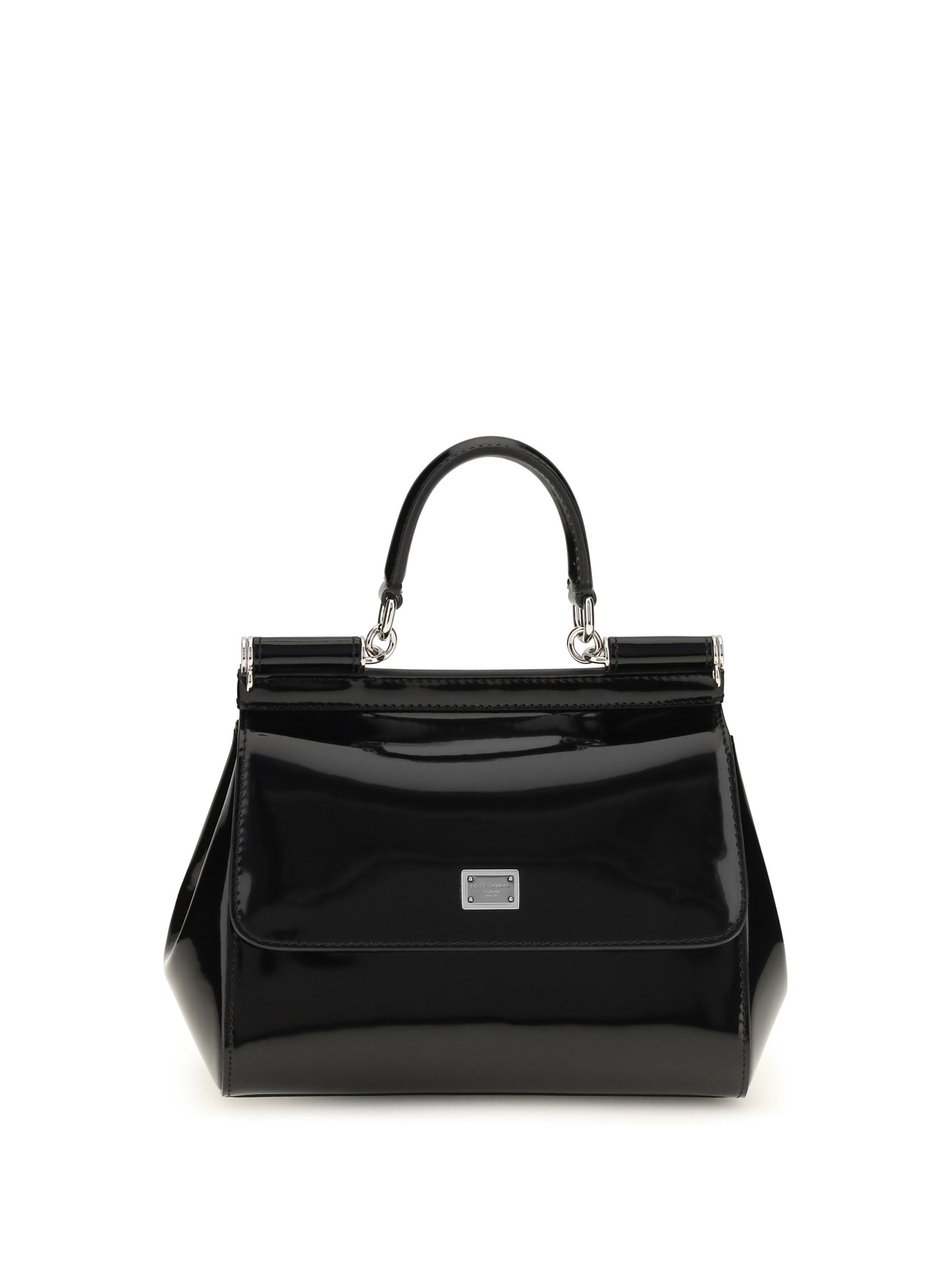 Dolce & Gabbana Women Small Sicily Glossy Calfskin Handbag DOLCE & GABBANA