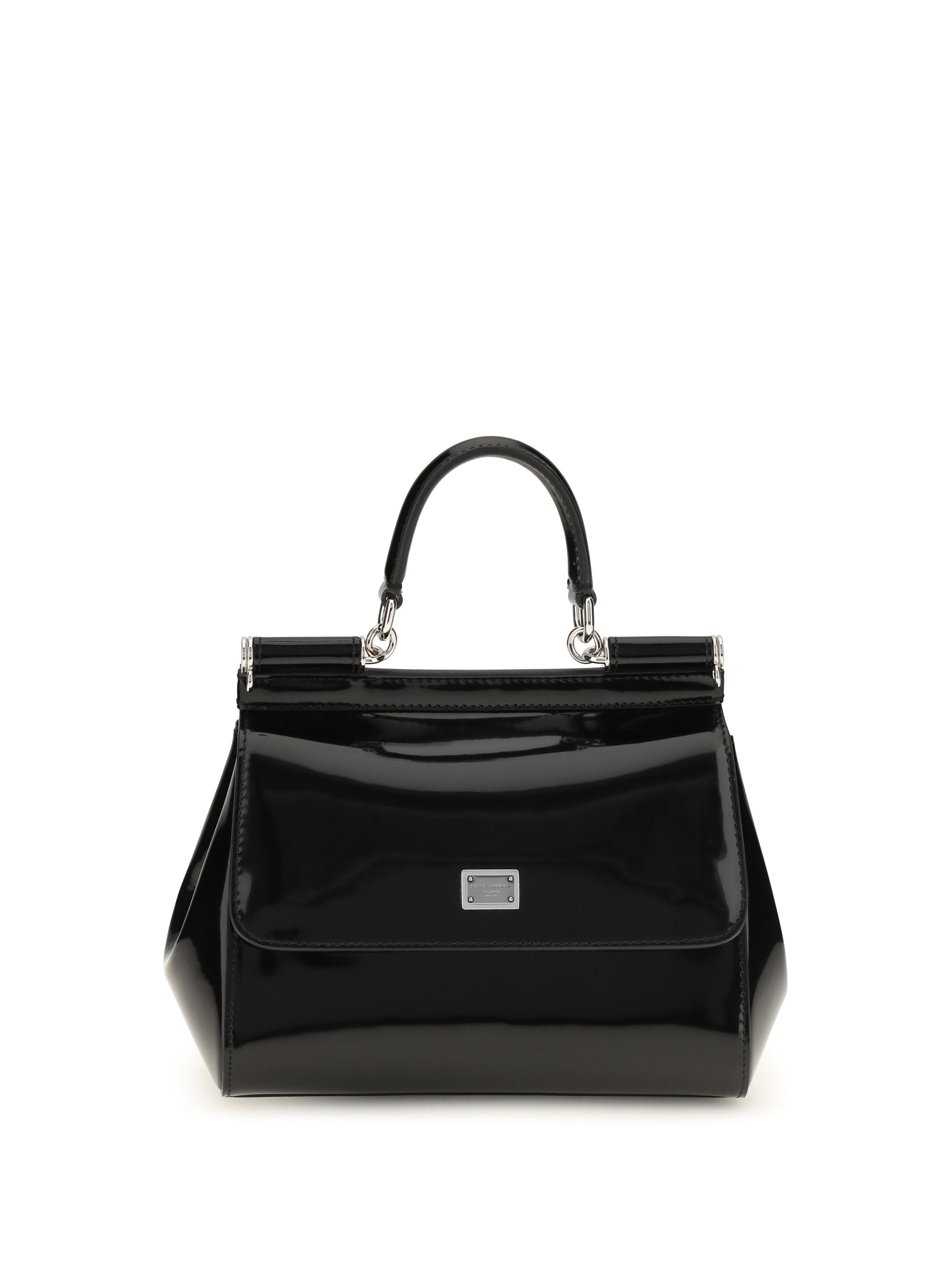 Dolce & Gabbana Women Small Sicily Glossy Calfskin Handbag DOLCE & GABBANA