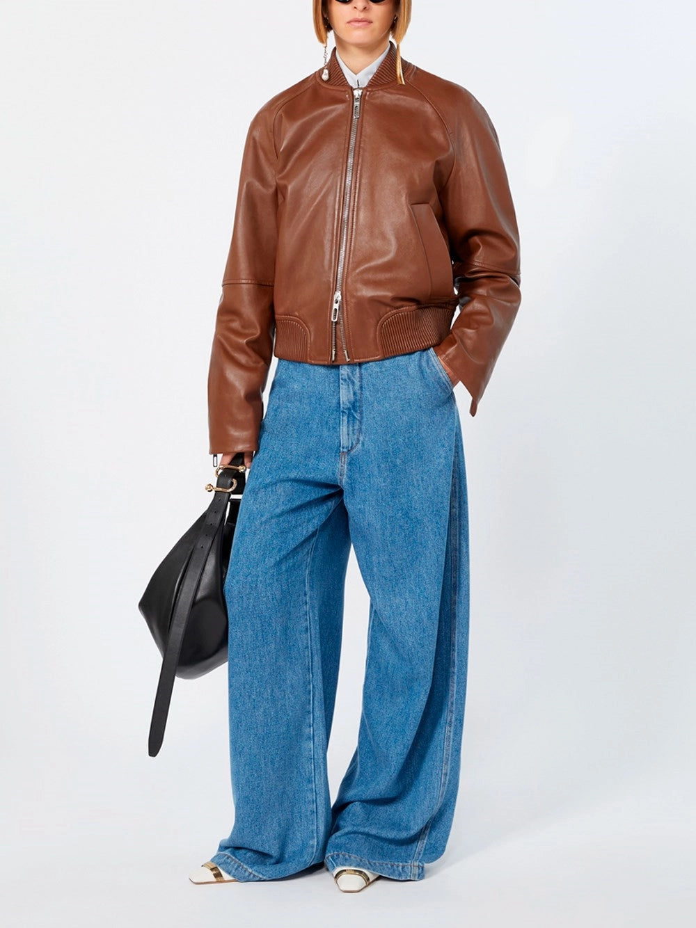 Sportmax Women `Amour` Leather Jacket SPORTMAX