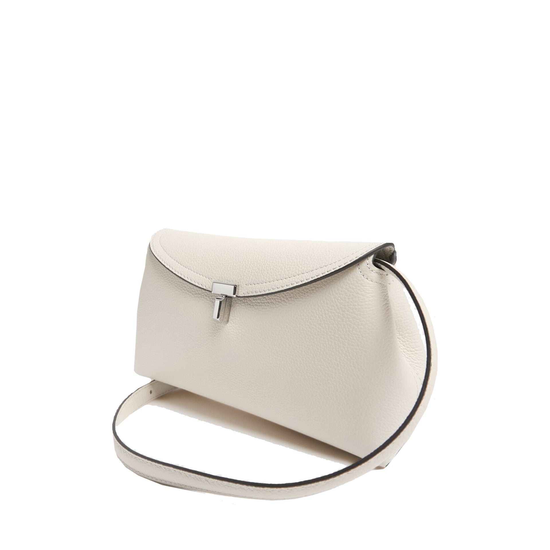 Toteme T-Lock Leather Clutch Bag Women TOTEME