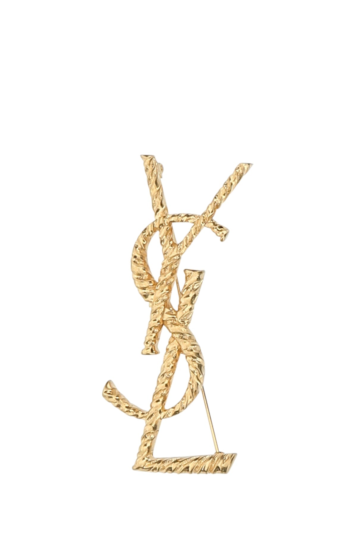 Saint Laurent Women Broche Ysl Texture T SAINT LAURENT