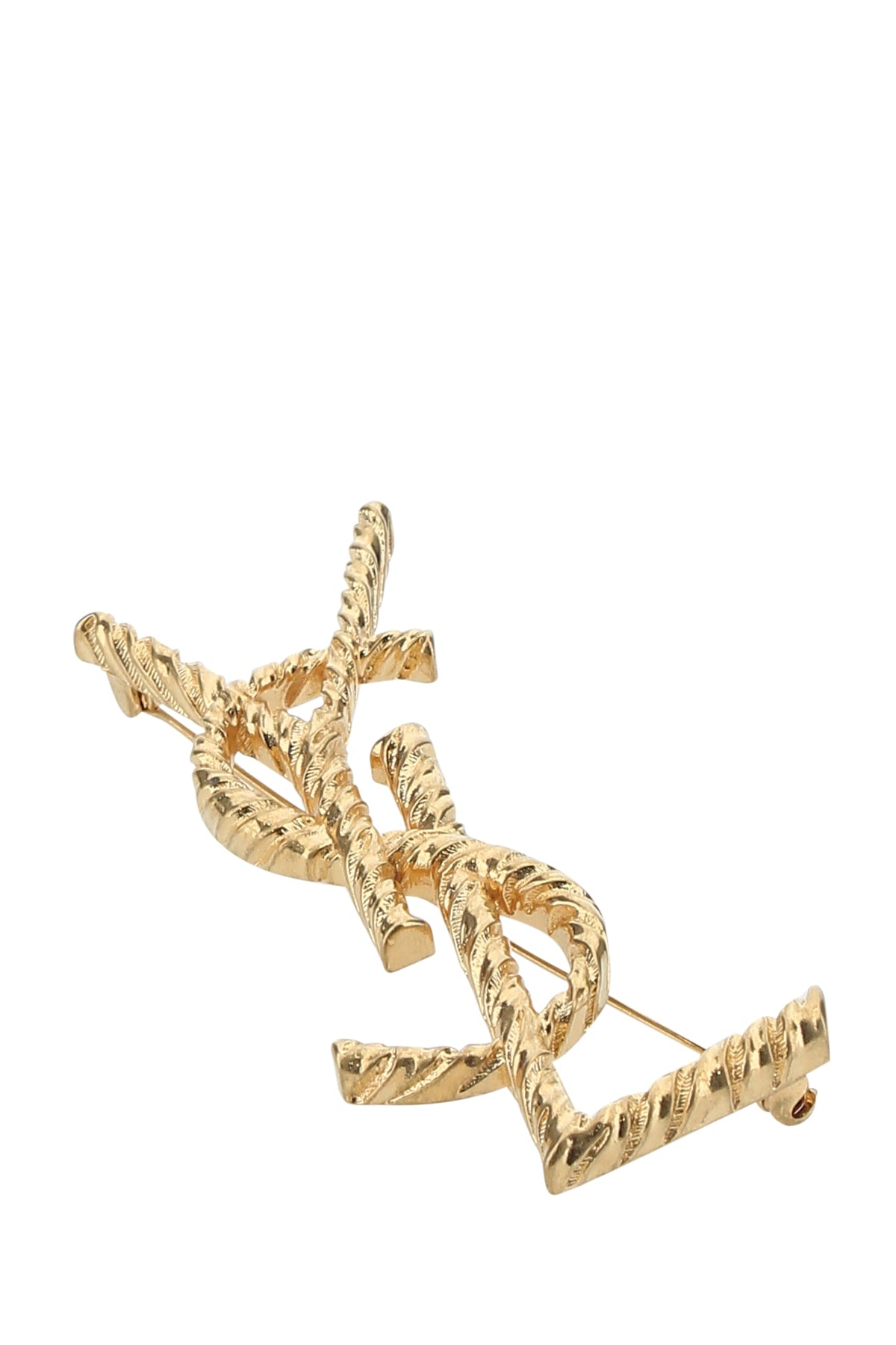 Saint Laurent Women Broche Ysl Texture T SAINT LAURENT