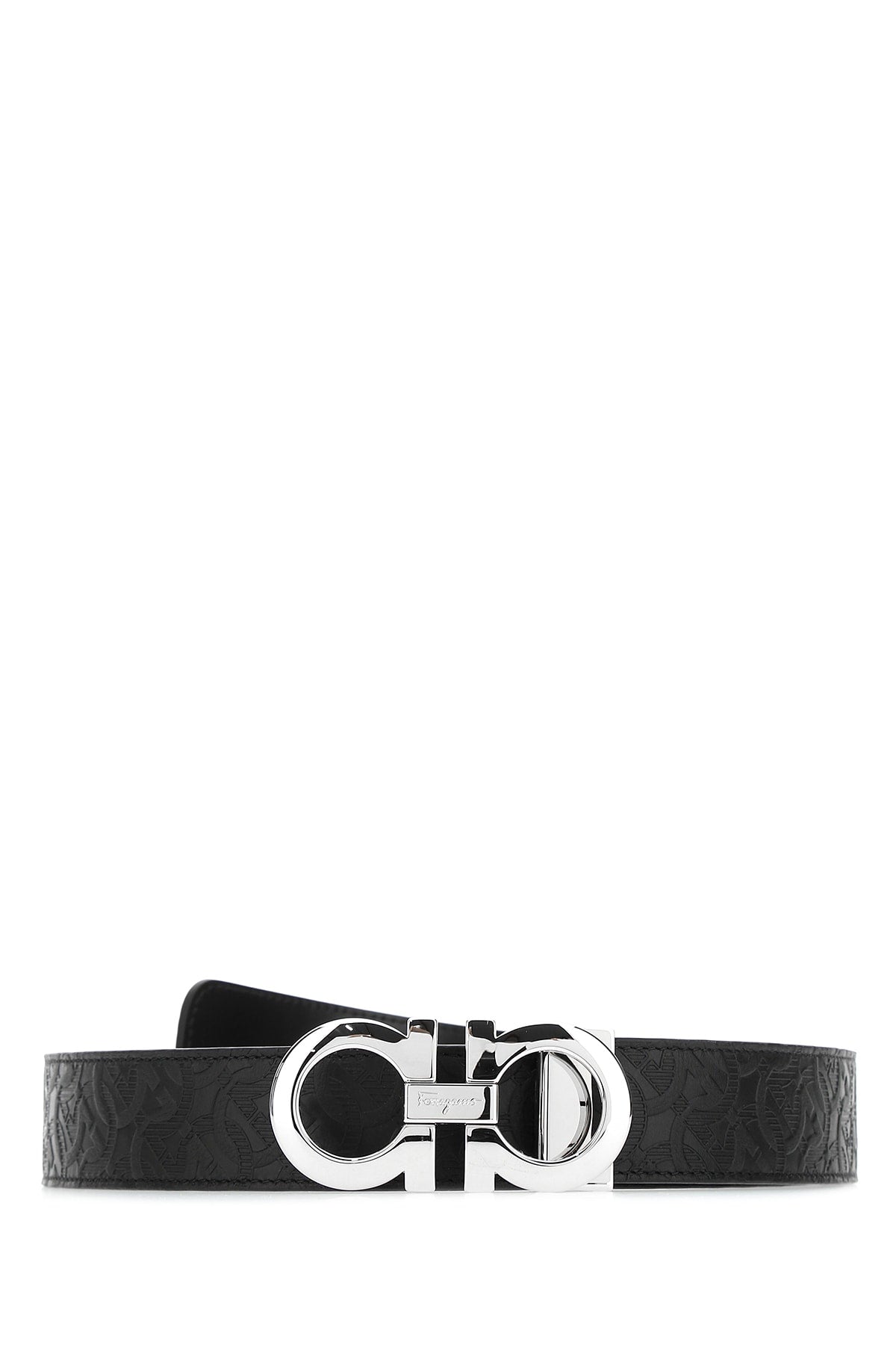 Salvatore Ferragamo Men Black Leather Reversible Belt FERRAGAMO