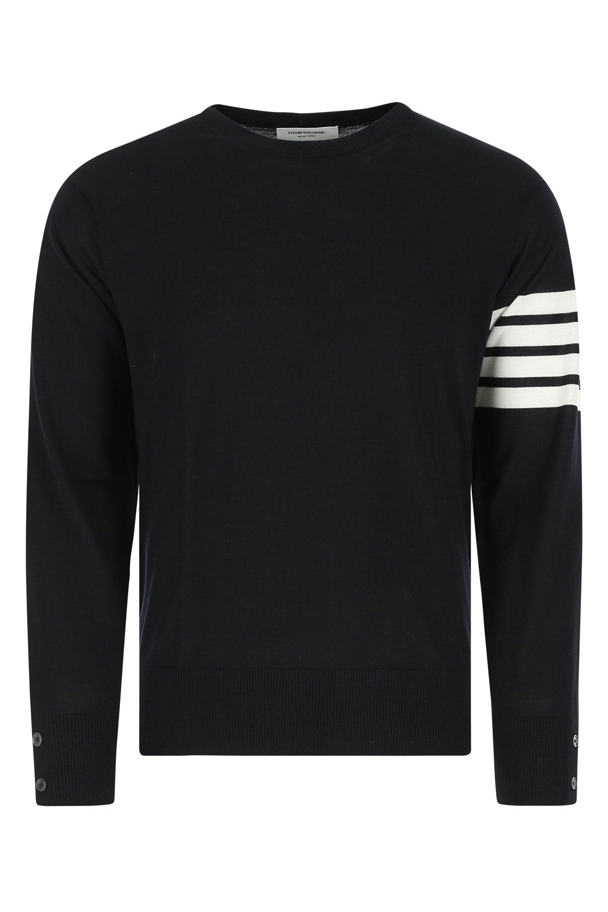 Thom Browne Men Midnight Blue Wool Sweater THOM BROWNE