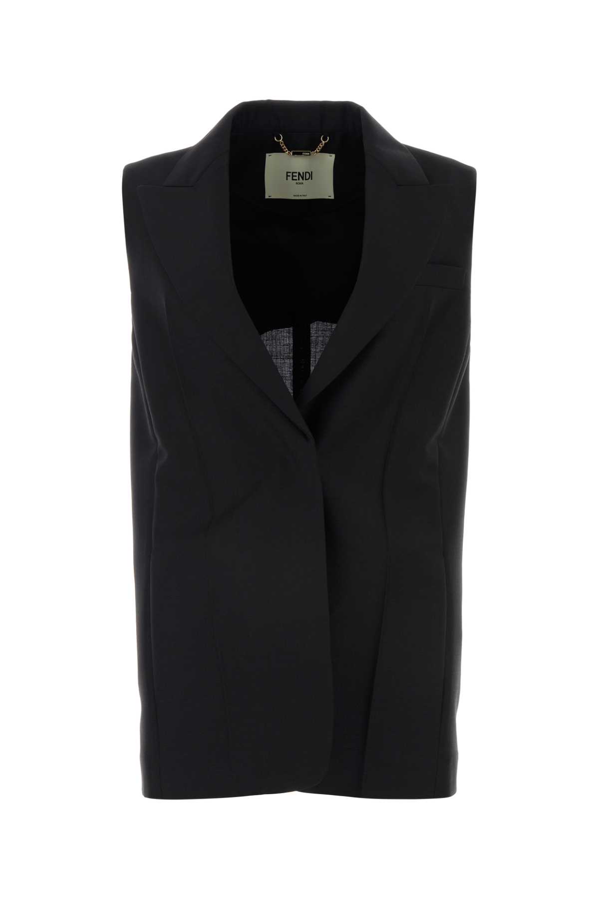 Fendi Women Black Mohair Blend Vest FENDI