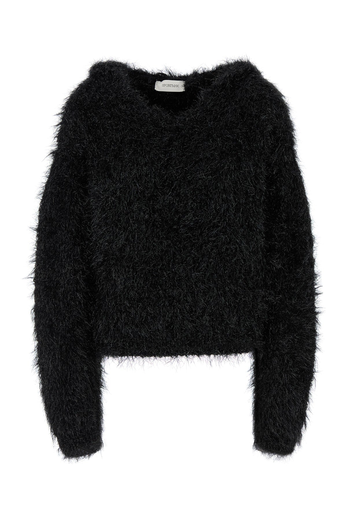 Sportmax Women Black Nylon Blend Oscuri Oversize Sweater SPORTMAX