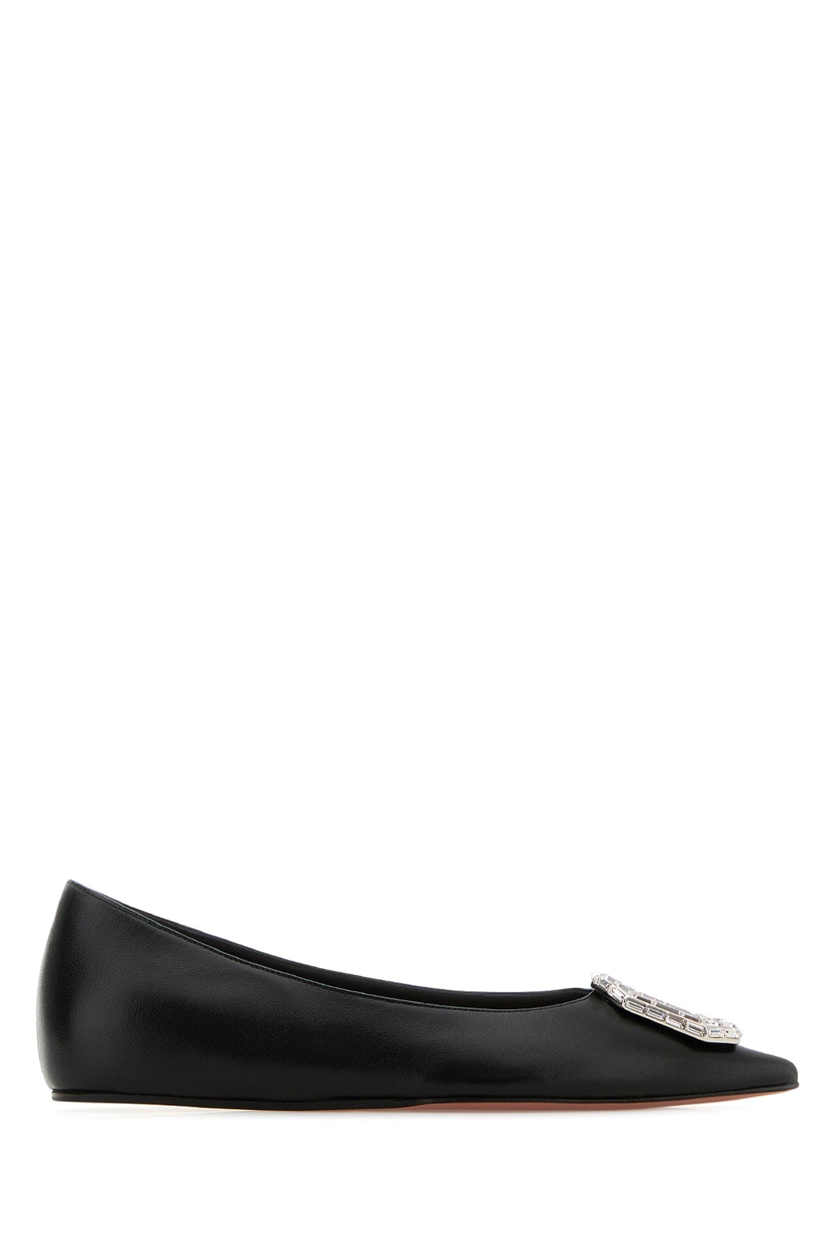 Amina Muaddi Women Camelia Flat Nappa Black  White Buc AMINA MUADDI