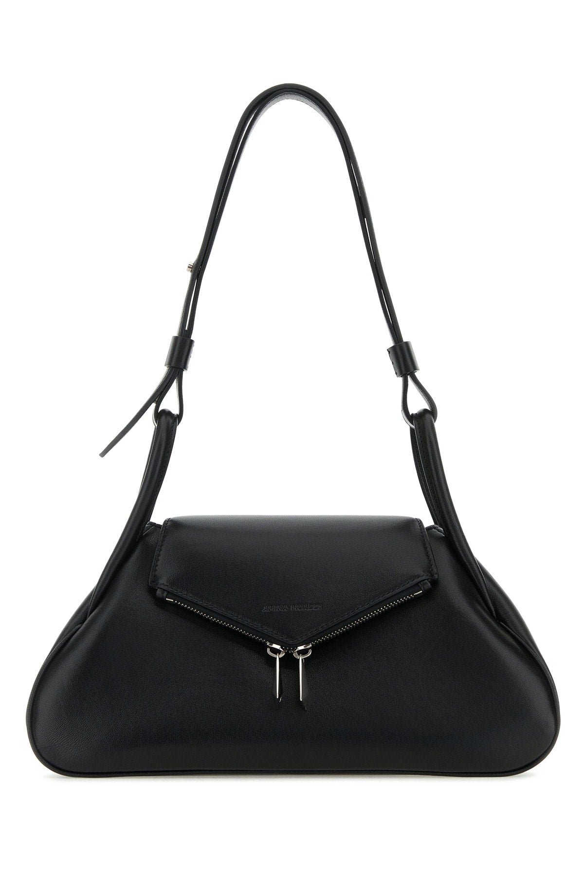 Amina Muaddi Women Gemini Small Nappa Black  Silver Ha AMINA MUADDI