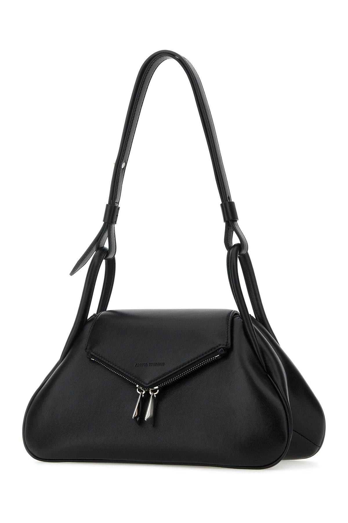 Amina Muaddi Women Gemini Small Nappa Black  Silver Ha AMINA MUADDI