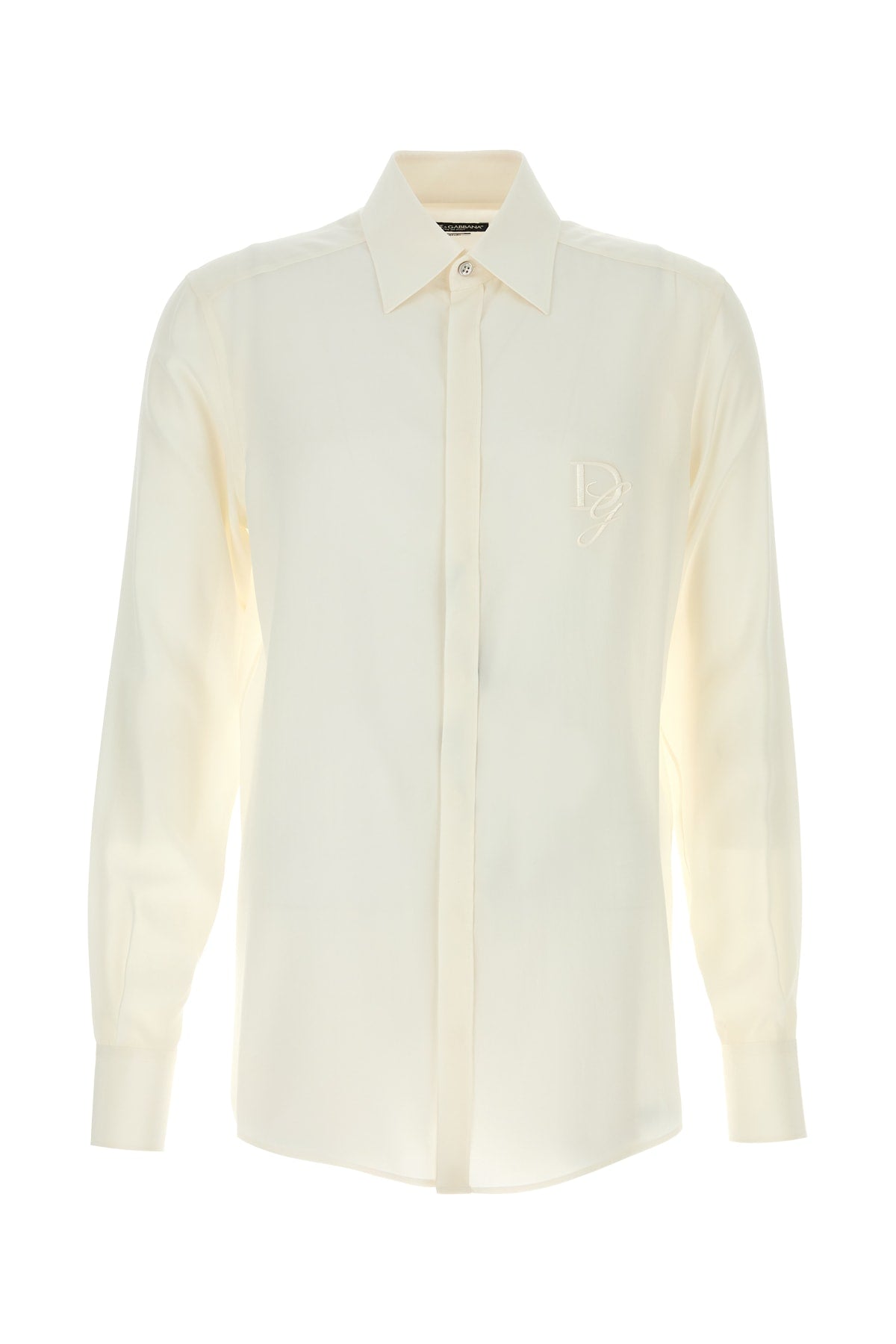 Dolce & Gabbana Men White Crepe Shirt DOLCE & GABBANA