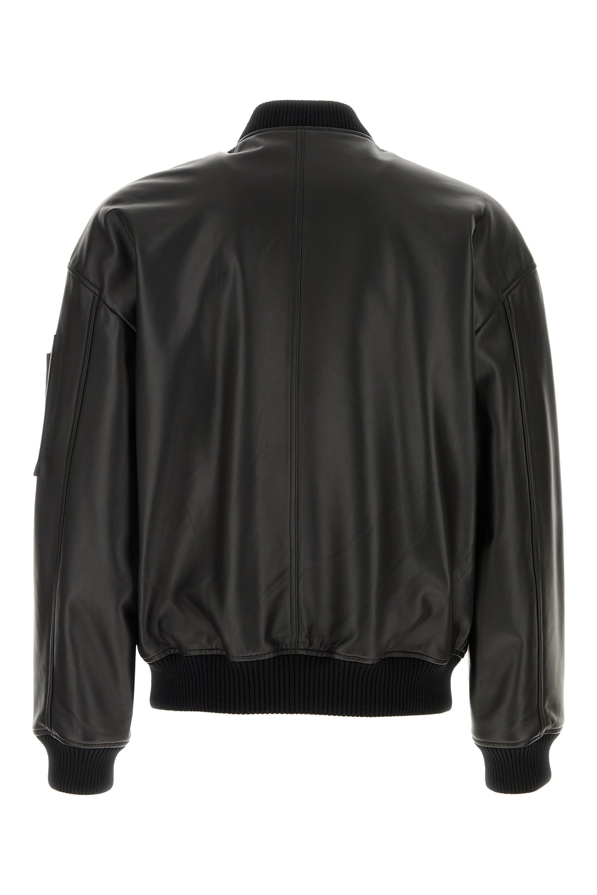 Dsquared Men Black Leather Jacket DSQUARED2