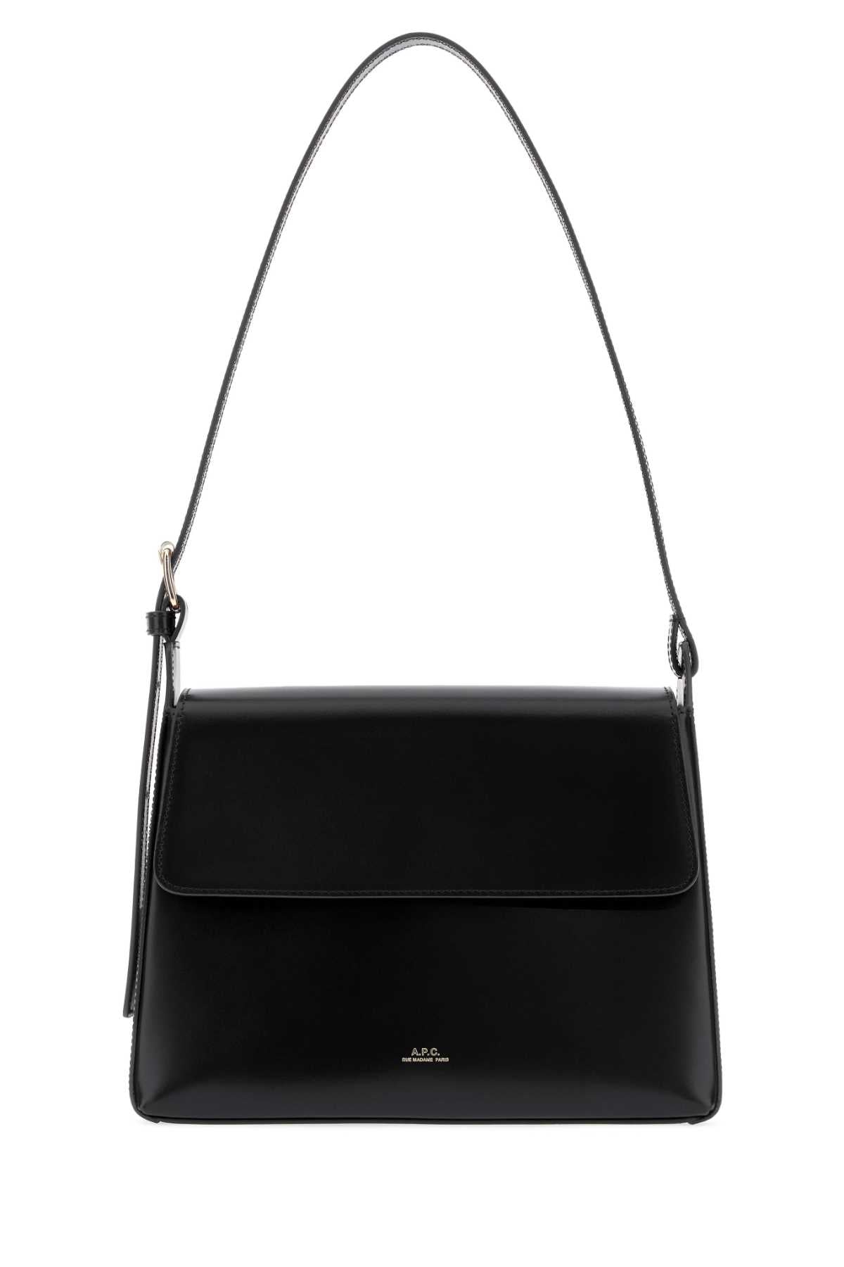 A.P.C. Women Black Leather Virginie Shoulder Bag A.P.C.