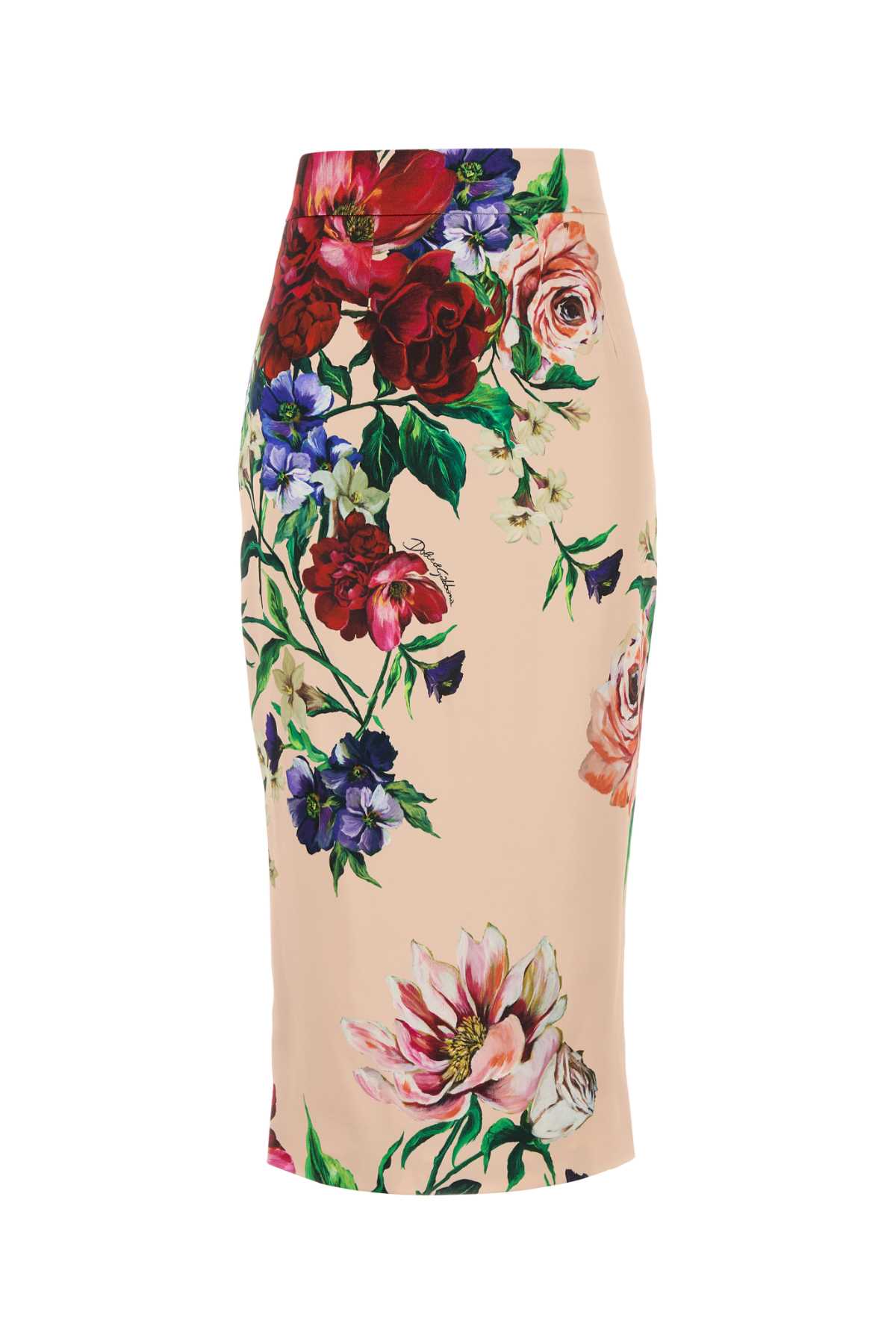 Dolce & Gabbana Women Printed Stretch Satin Skirt DOLCE & GABBANA