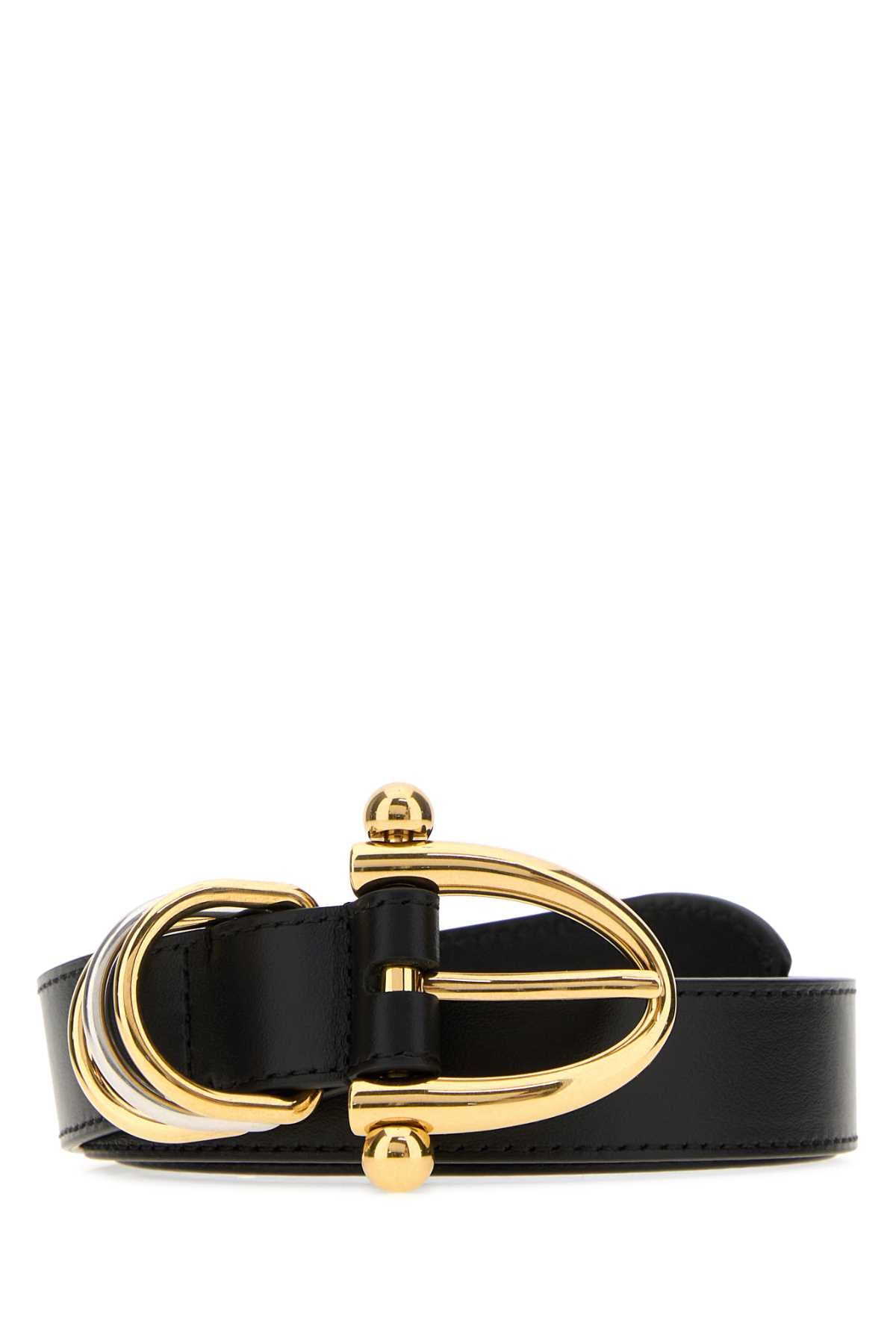 Chloe Women Black Leather Chloe Bracelet Belt CHLOE