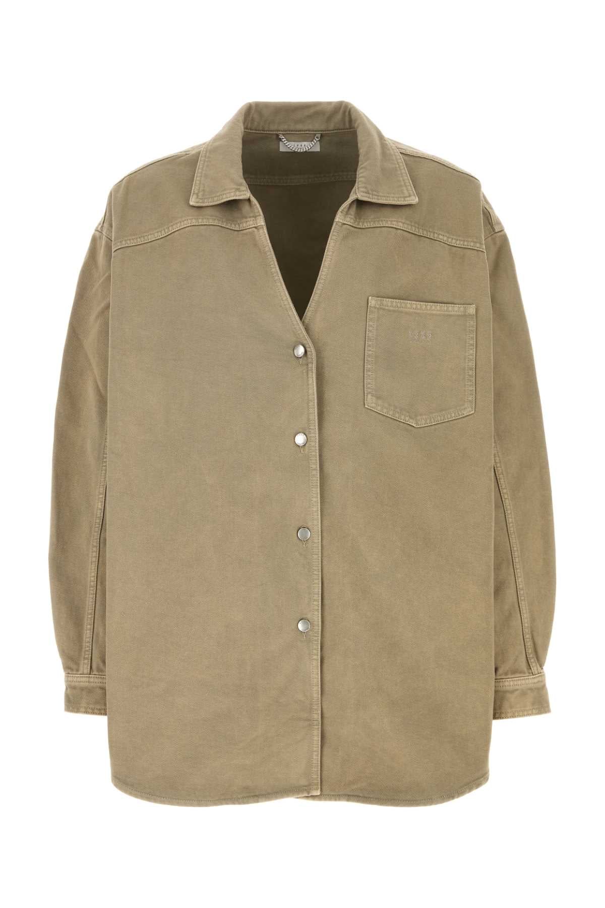 1989 Studio Men Army Green Denim Oversize Shirt 1989 STUDIO