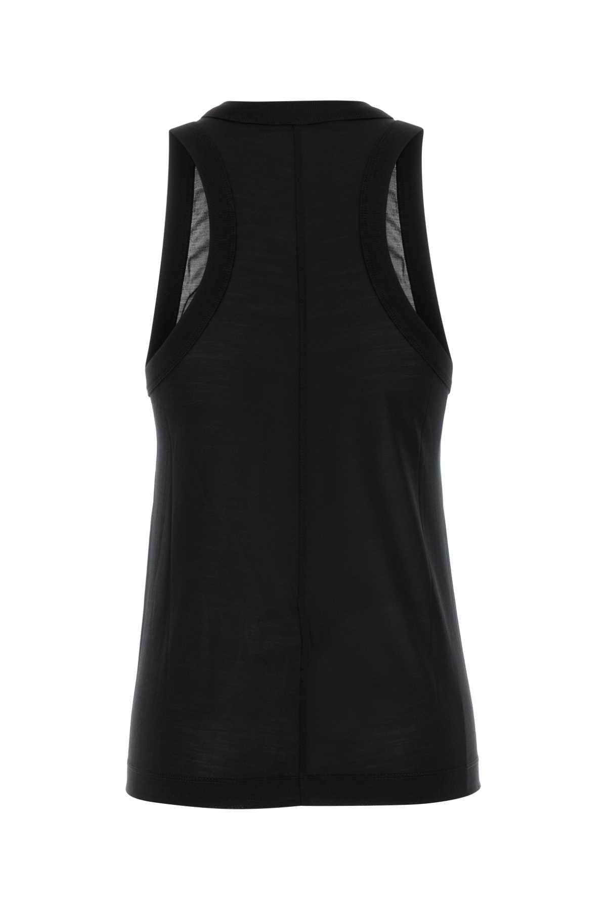 Carven Women Black Silk Tank Top CARVEN