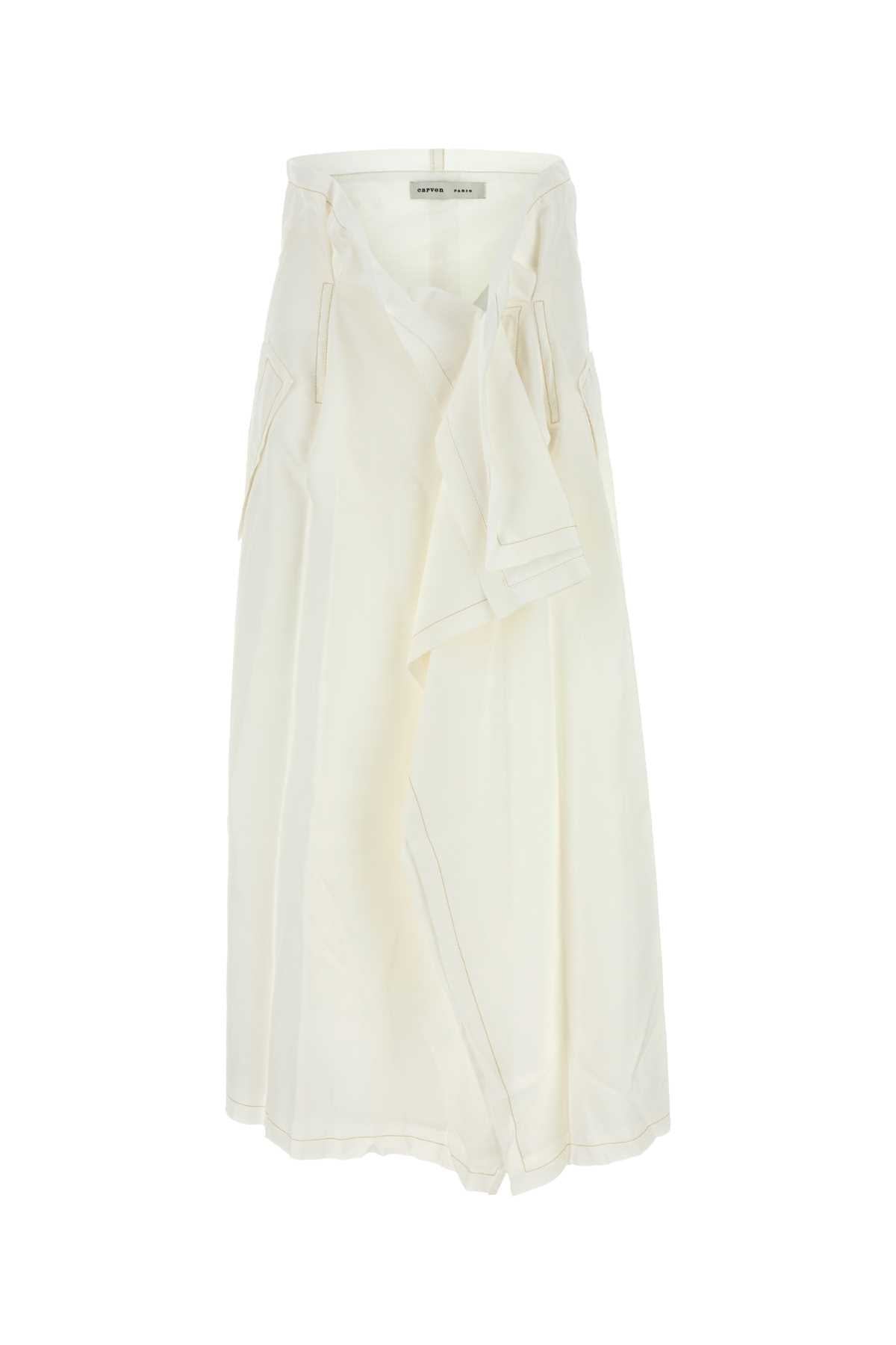 Carven Women White Viscosa Skirt CARVEN