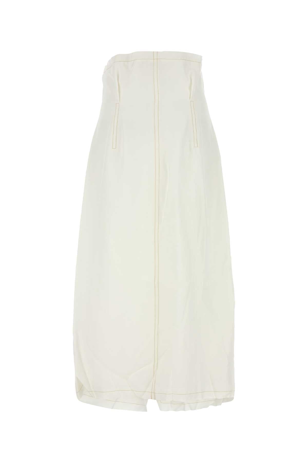 Carven Women White Viscosa Skirt CARVEN