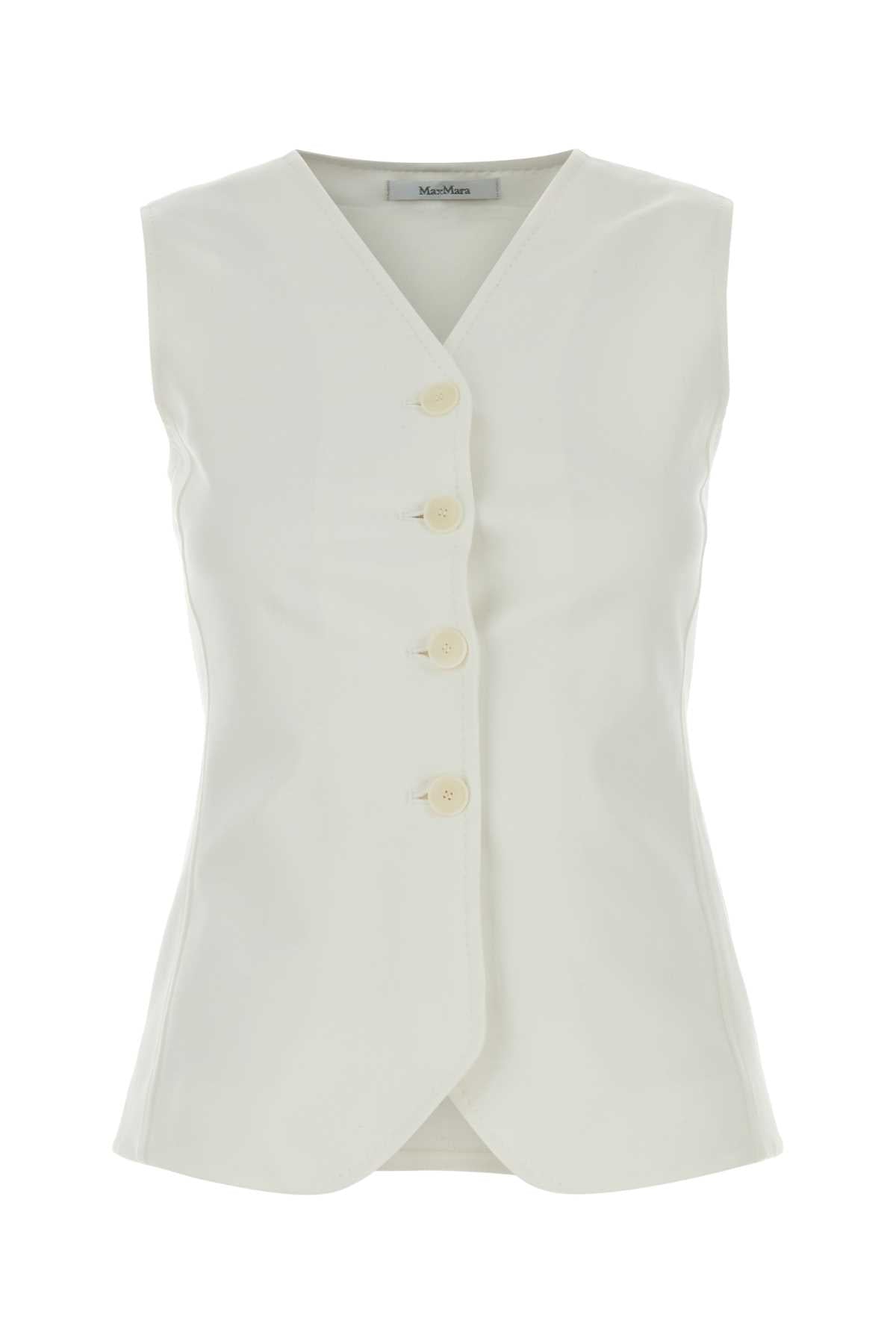 Max Mara Women White Jersey Fornovo Vest MAX MARA