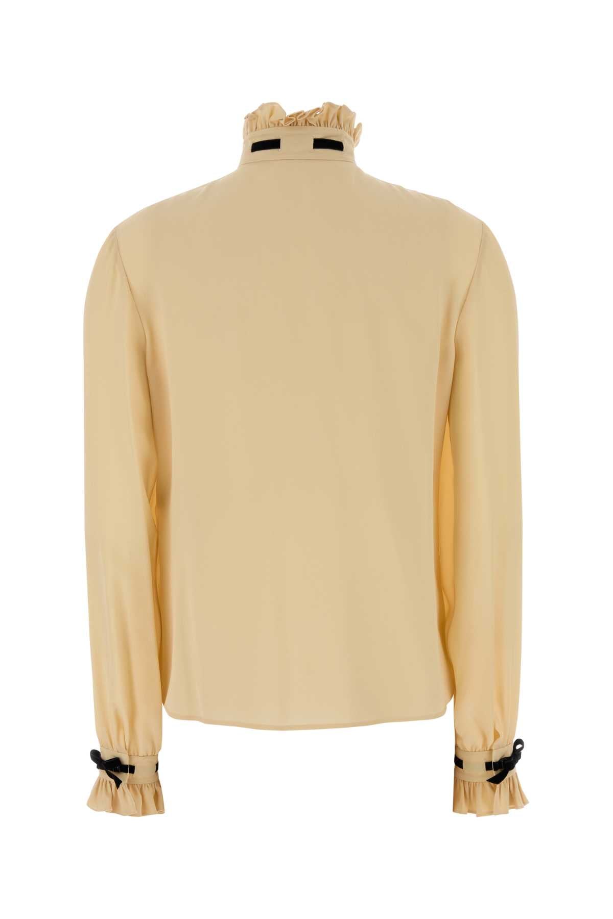 Valentino Garavani Women Yellow Silk Shirt VALENTINO GARAVANI