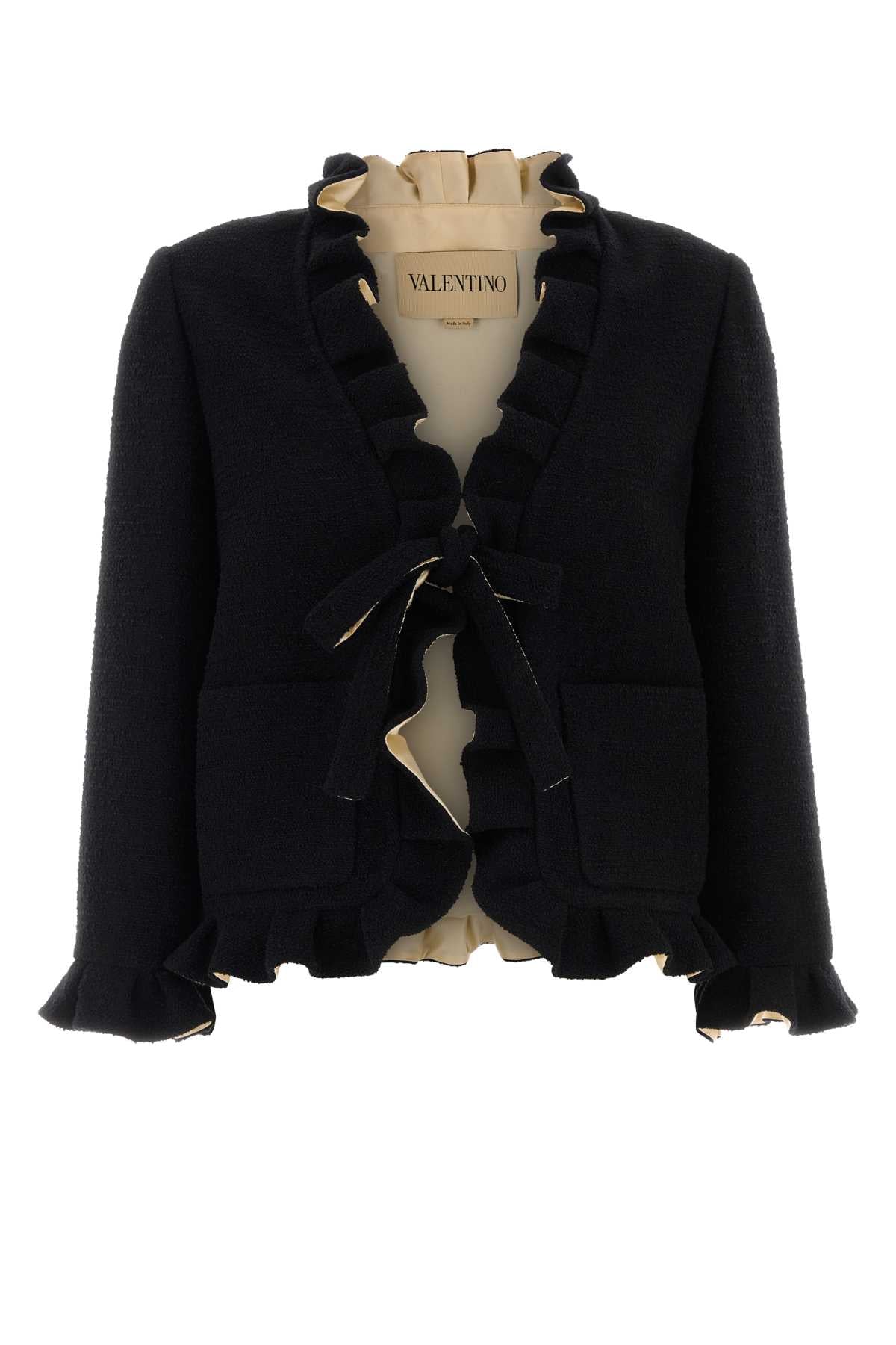 Valentino Garavani Women Black Boucle Blazer VALENTINO GARAVANI