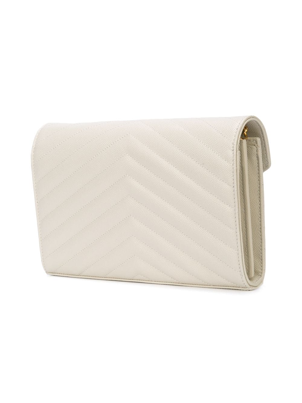 Saint Laurent Women Classic Cassandre Chain Wallet In Grain De Poudre Leather SAINT LAURENT