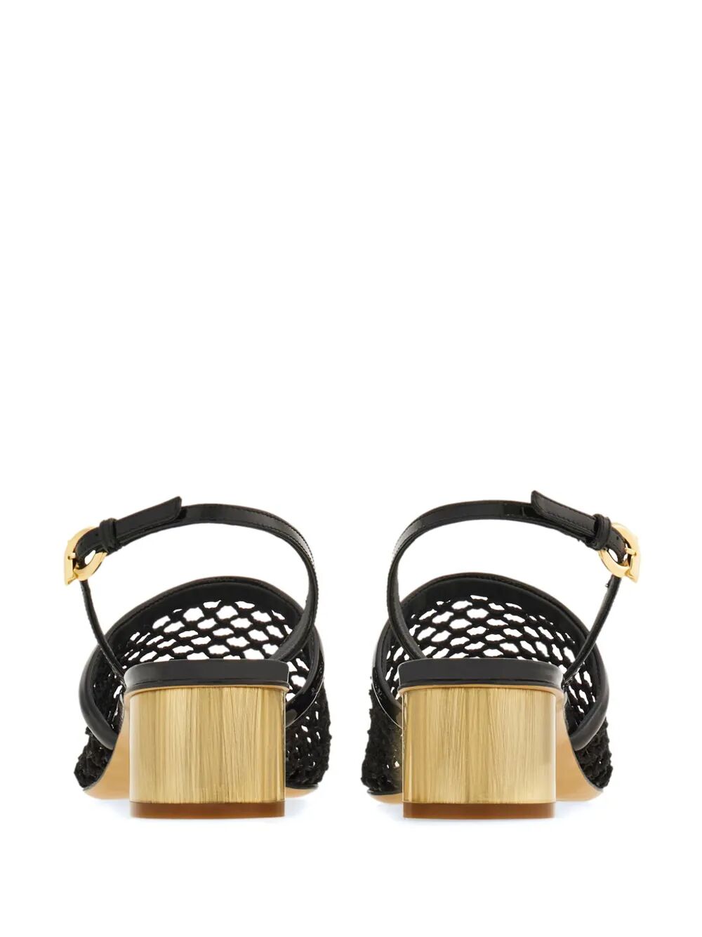Ferragamo Women Kay 40 Mesh And Leather Slingback FERRAGAMO
