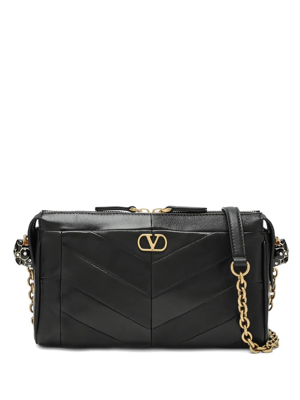 Valentino Garavani Women Valentino Garavani Panthea Small Shoulder Bag In Nappa Leather With Chevron Pattern VALENTINO GARAVANI