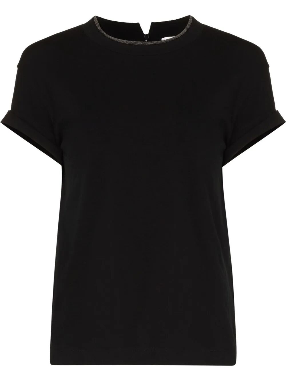 Brunello Cucinelli Women Stretch Cotton Jersey T-Shirt With Precious Faux Layering BRUNELLO CUCINELLI
