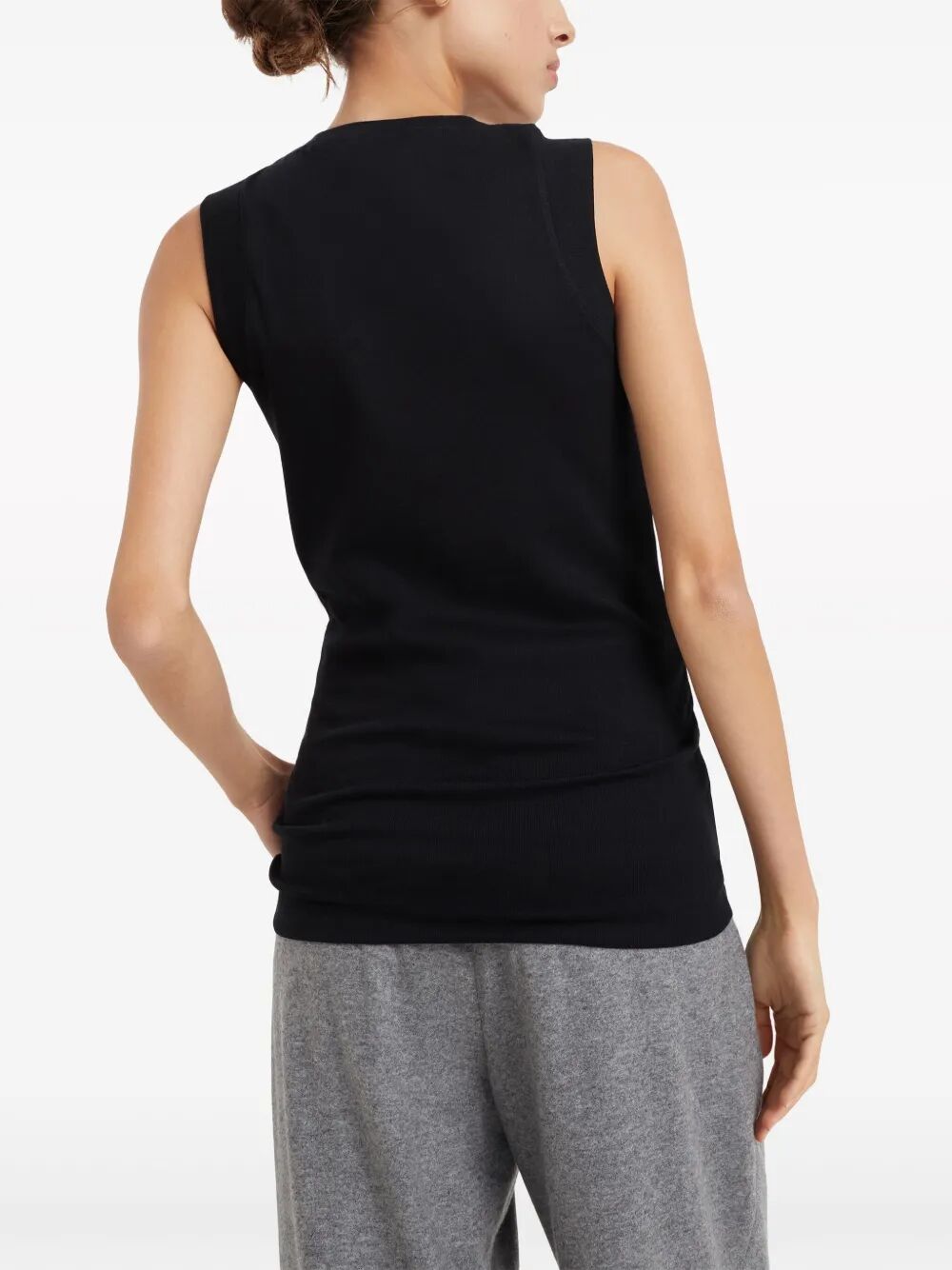 Brunello Cucinelli Women Stretch Cotton Jersey Tank Top With Precious Faux-Layering BRUNELLO CUCINELLI