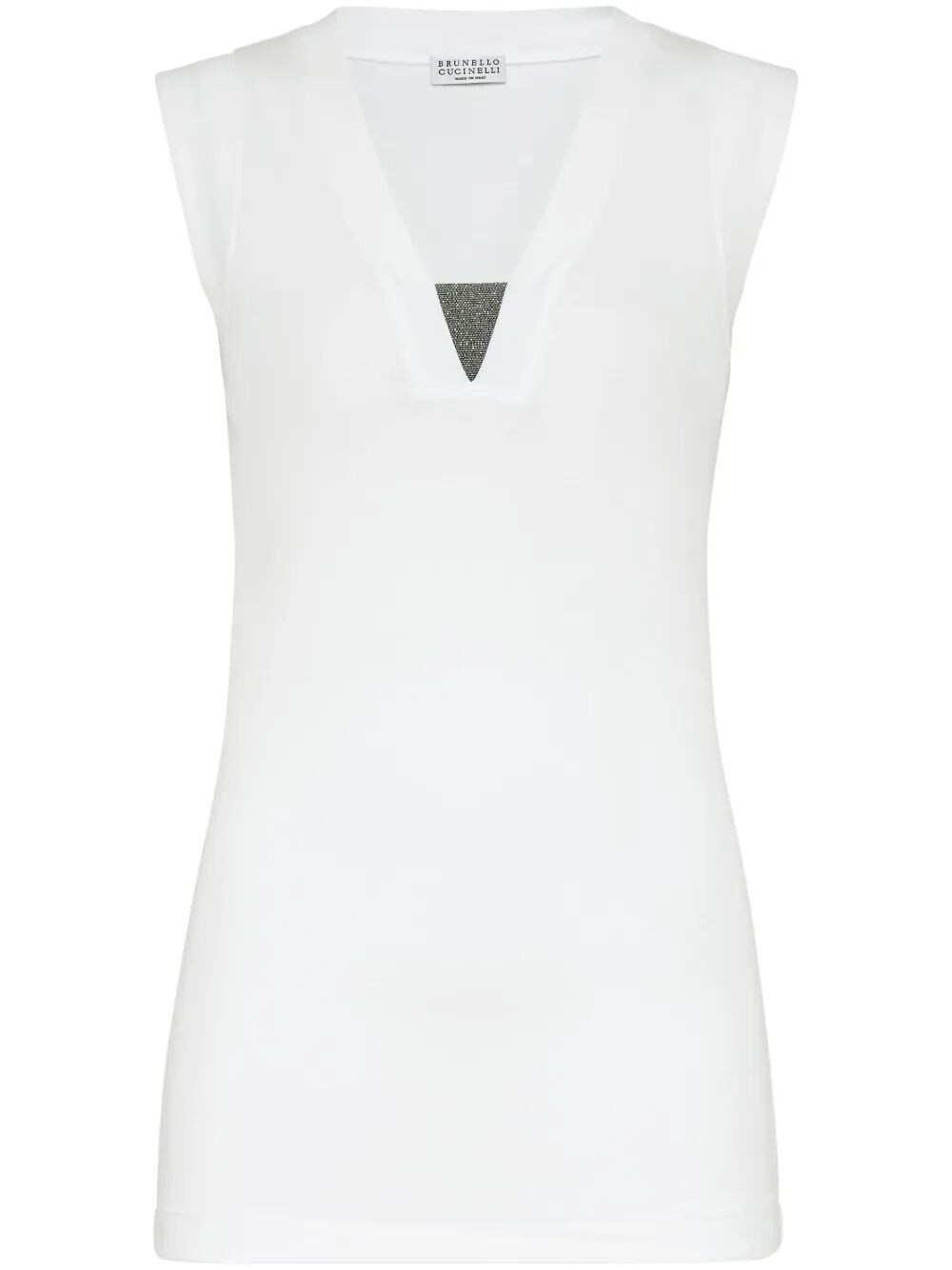 Brunello Cucinelli Women Stretch Cotton Jersey Tank Top With Precious Faux-Layering BRUNELLO CUCINELLI