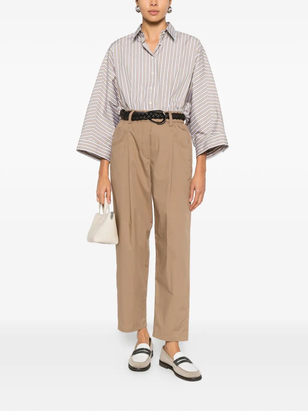 Brunello Cucinelli Women Lightweight Poplin Five-Pocket Track Trousers With Monili BRUNELLO CUCINELLI