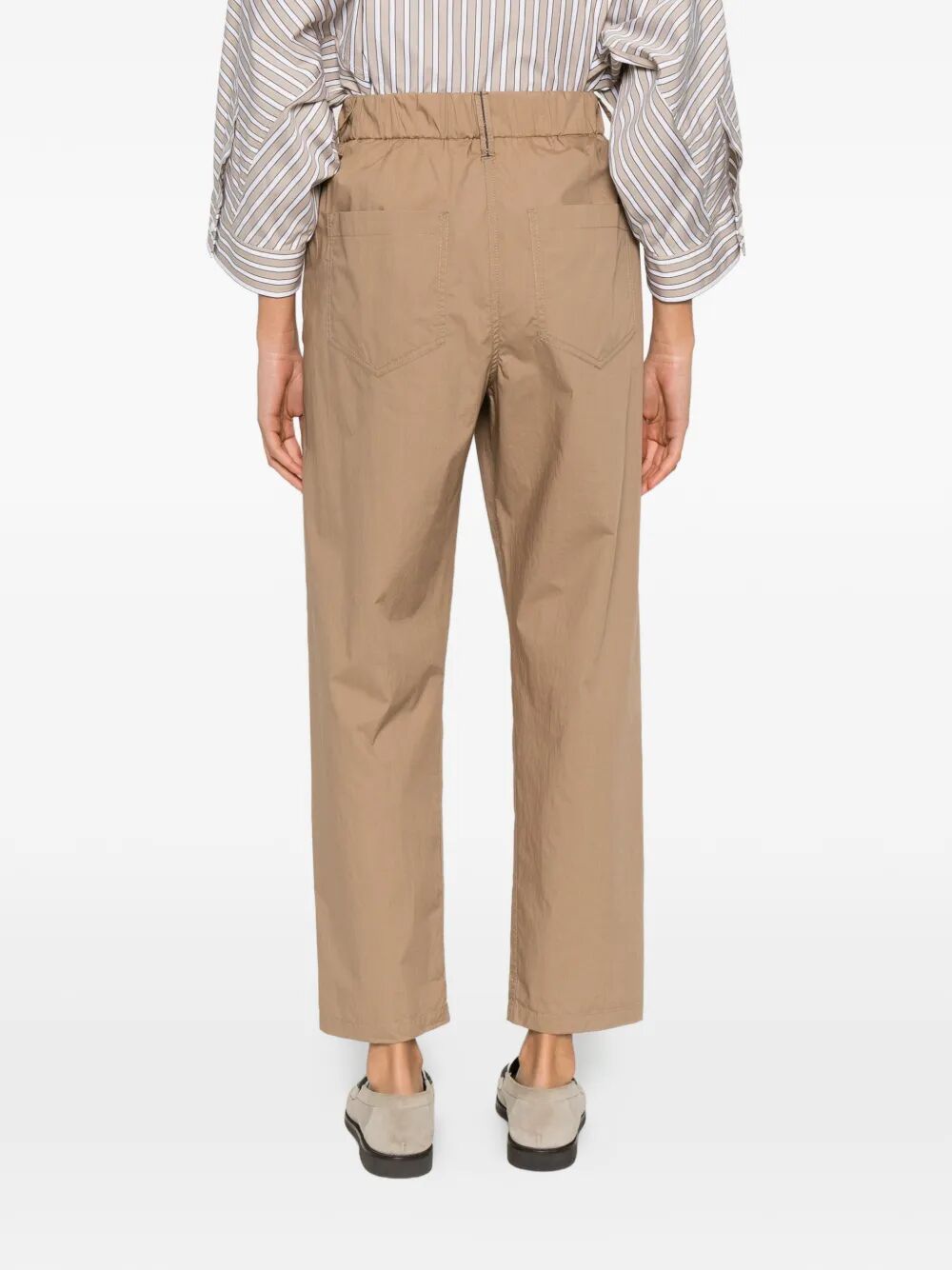 Brunello Cucinelli Women Lightweight Poplin Five-Pocket Track Trousers With Monili BRUNELLO CUCINELLI