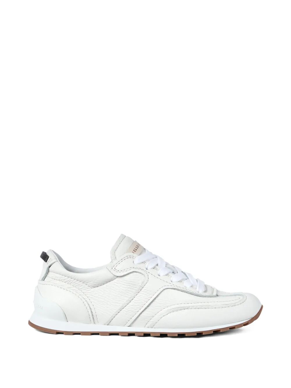 Brunello Cucinelli Women Grained Soft Leather Runners With Shiny Loops BRUNELLO CUCINELLI