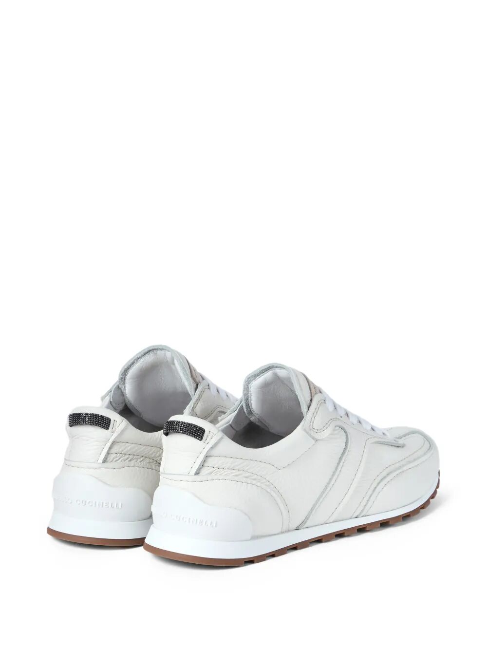 Brunello Cucinelli Women Grained Soft Leather Runners With Shiny Loops BRUNELLO CUCINELLI