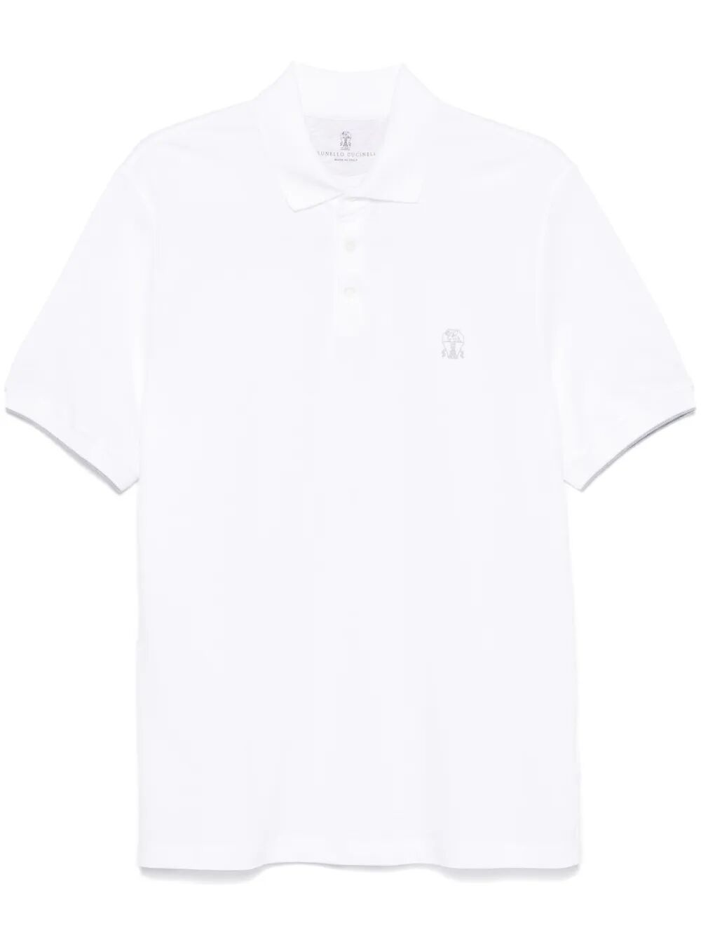 Brunello Cucinelli Men Cotton Piqué Polo Shirt With Logo BRUNELLO CUCINELLI