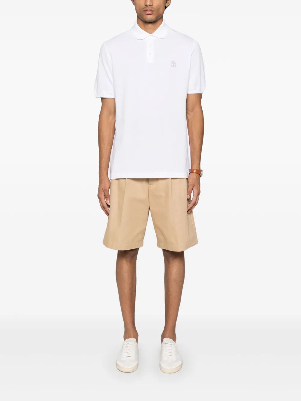 Brunello Cucinelli Men Cotton Piqué Polo Shirt With Logo BRUNELLO CUCINELLI