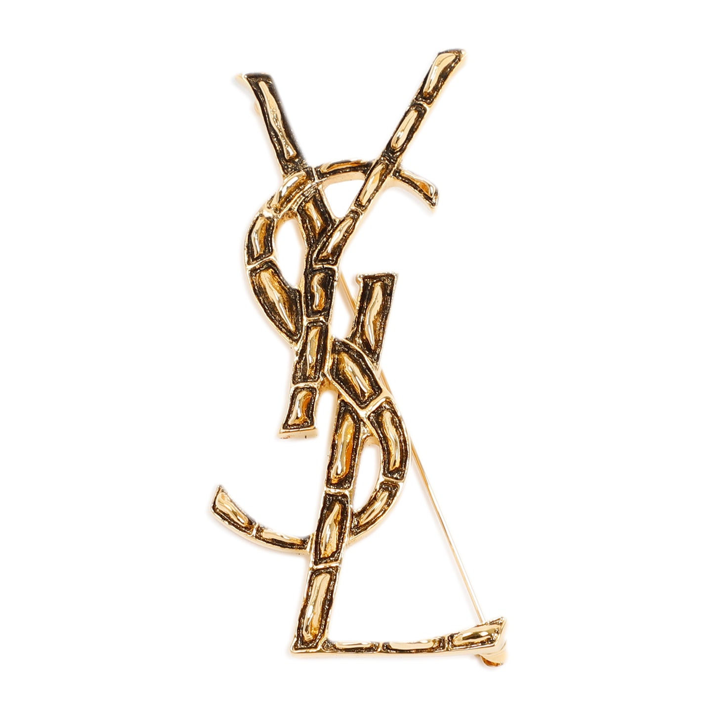 Opyum Textured Coco Brooch Women SAINT LAURENT
