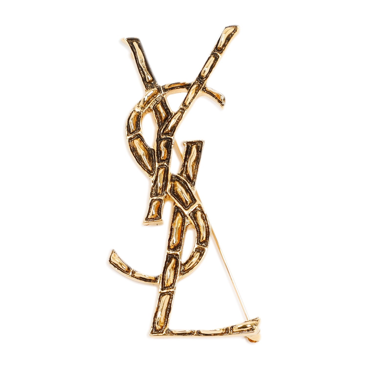 Opyum Textured Coco Brooch Women SAINT LAURENT