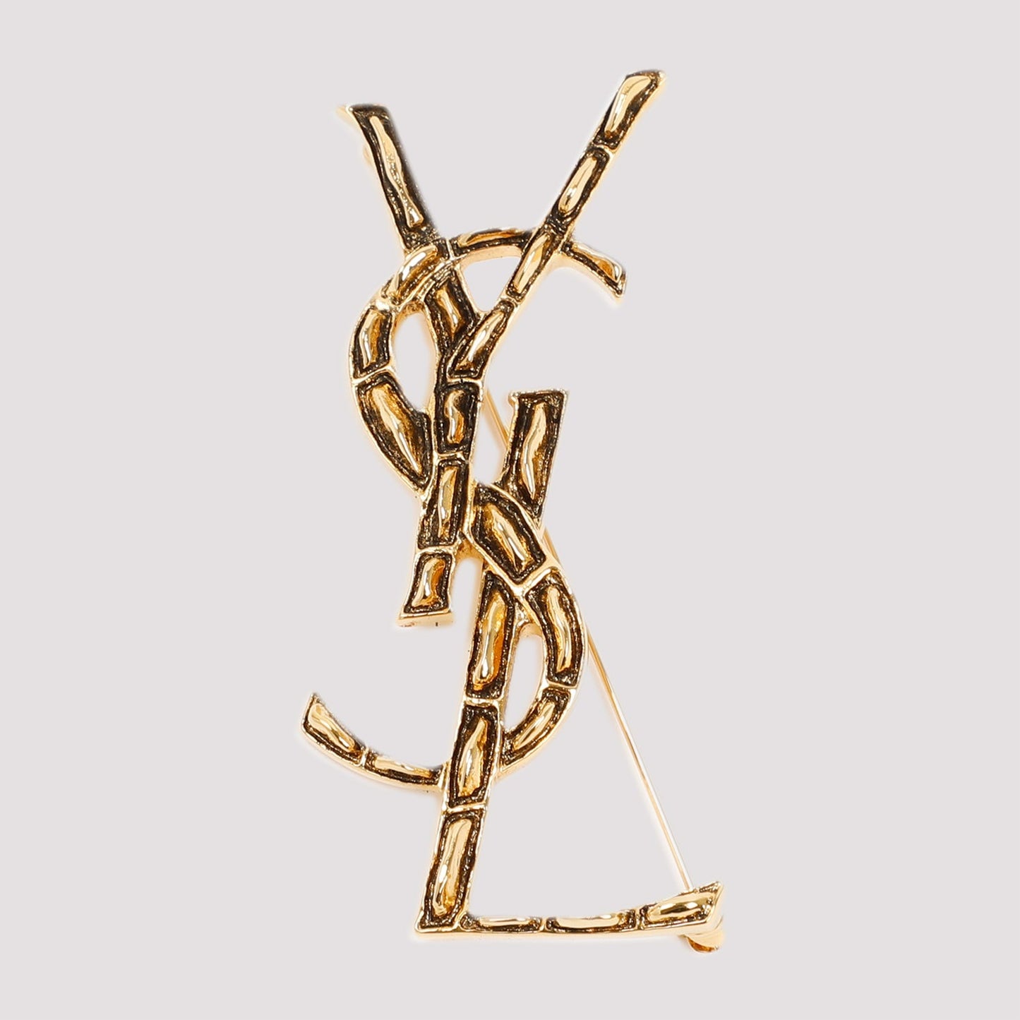 Opyum Textured Coco Brooch Women SAINT LAURENT
