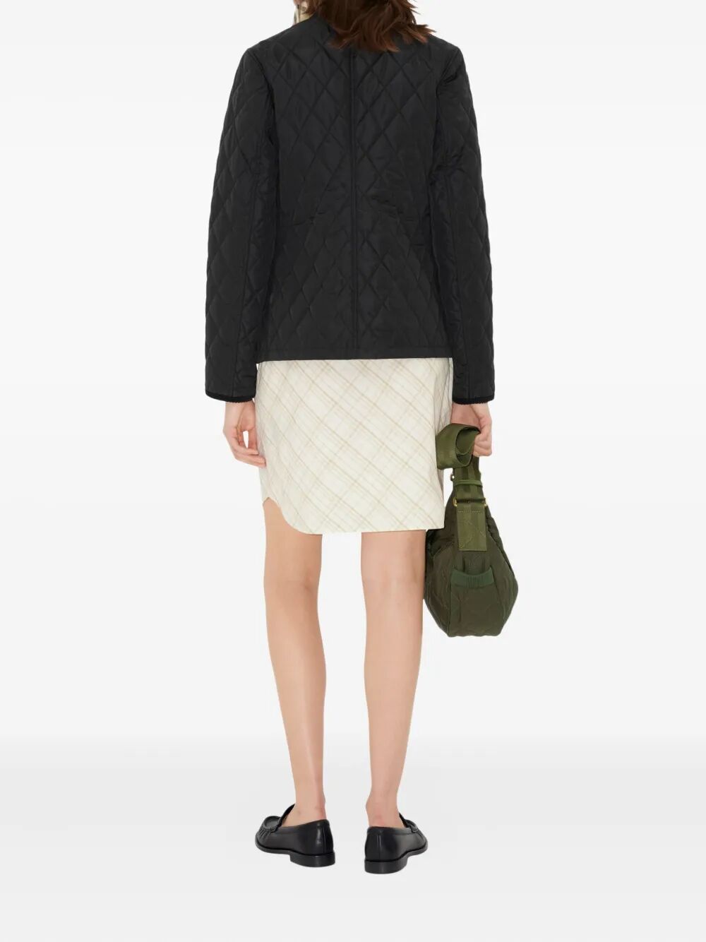 Burberry Women Check Lining Quilted Nylon Dorset Jacket BURBERRY