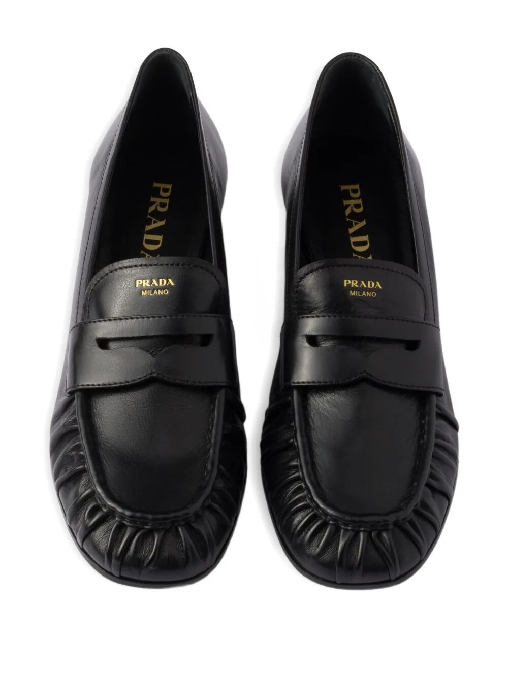 Prada Women Leather Penny Loafers PRADA