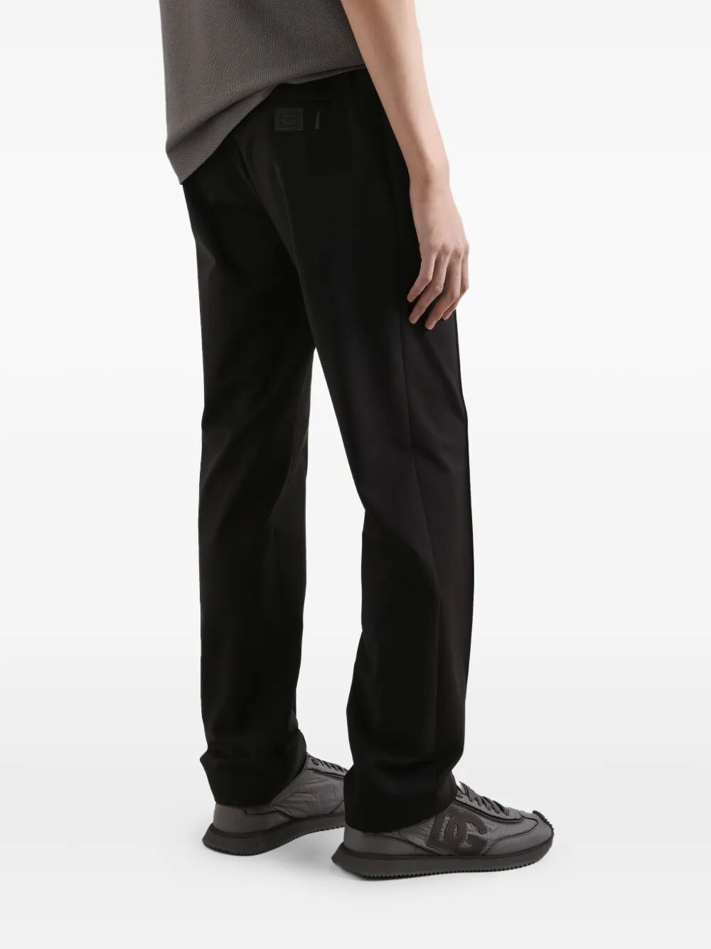 Dolce & Gabbana Men Drawstring-Waist Wool Blend Tapered Trousers DOLCE & GABBANA