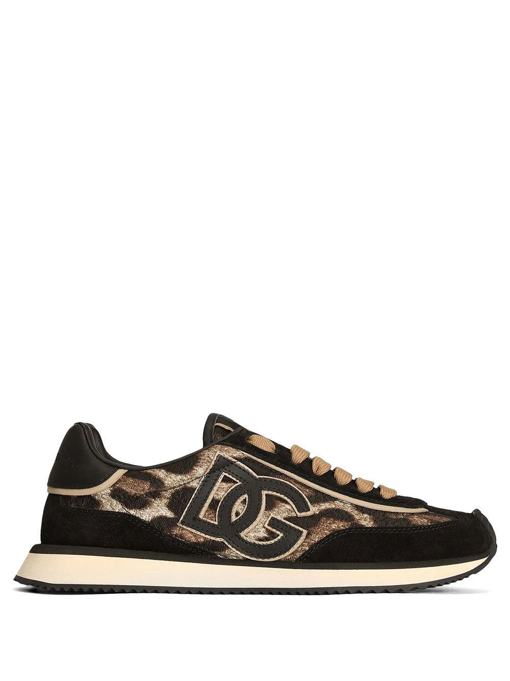 Dolce & Gabbana Women Sneakers Dg Cushion In Tessuto Stampa Leo DOLCE & GABBANA