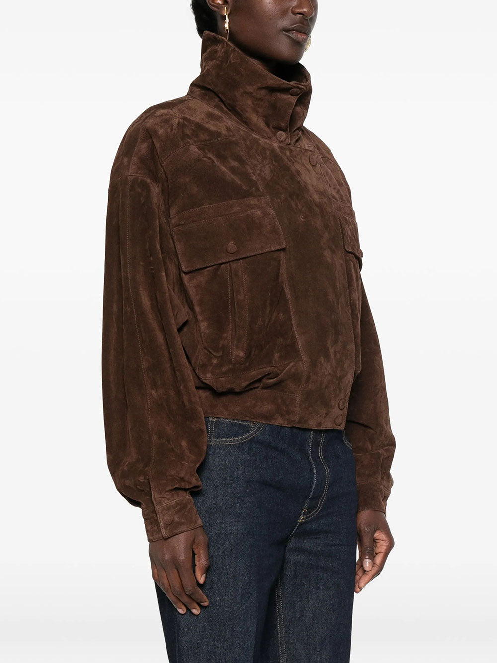 Saint Laurent Women Jacket In Vintage Split Leather SAINT LAURENT